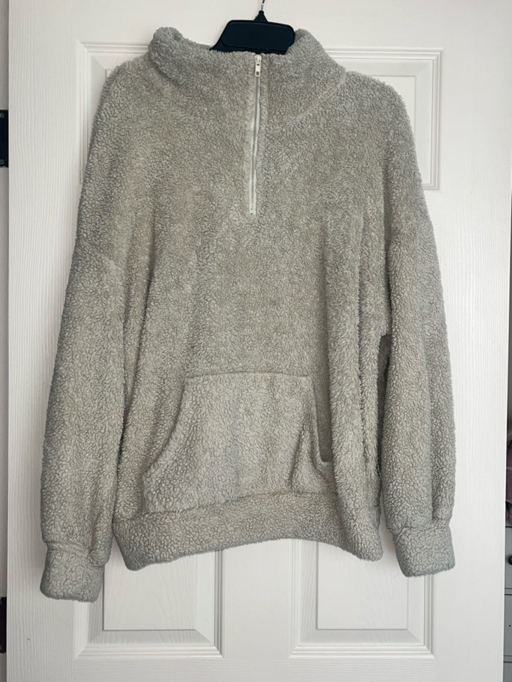 Sherpa Pullover Sweater - beige